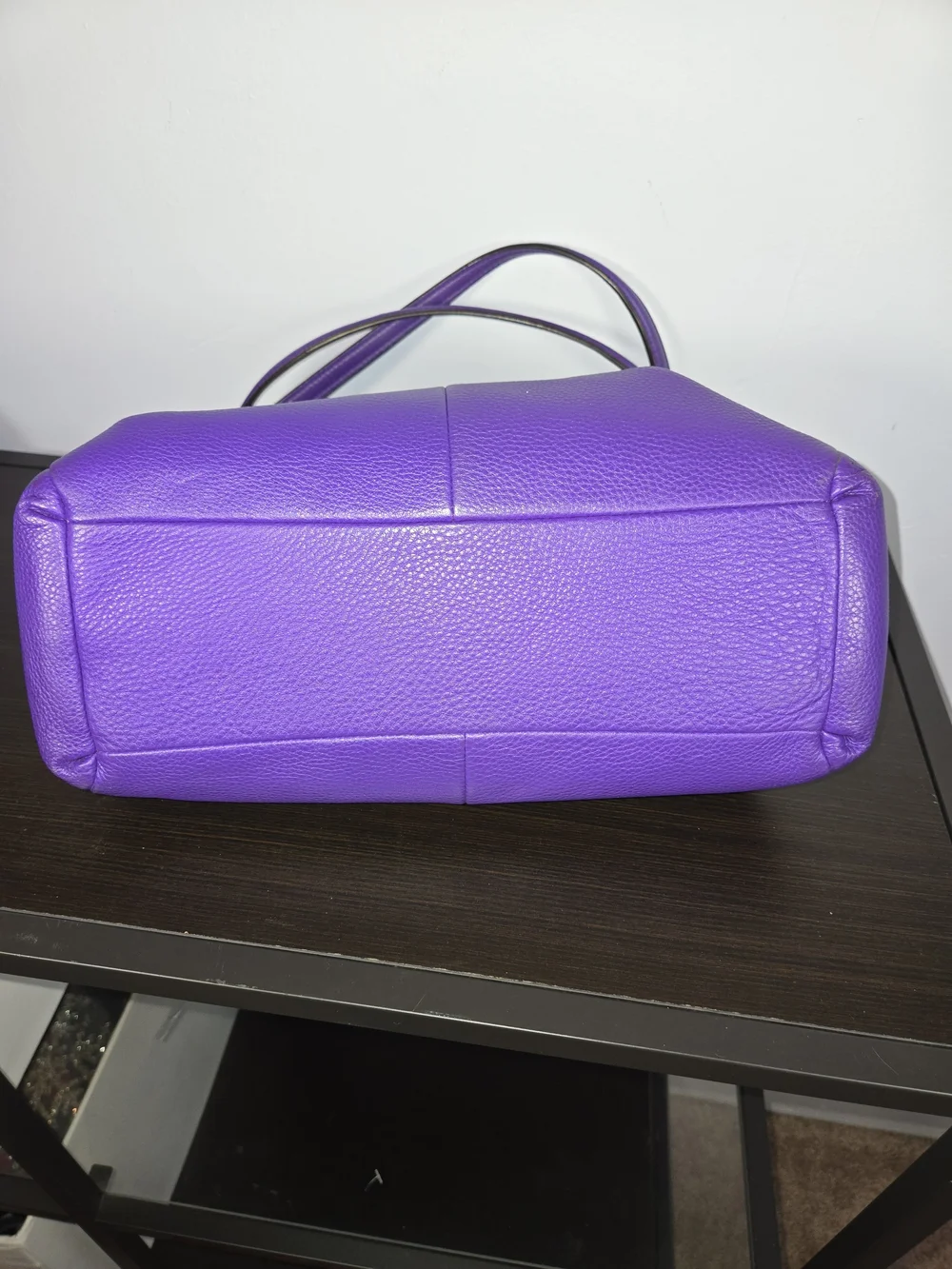 COACH Madison Phoebe Shoulder Bag Purple Pebble Leather Hobo F35723